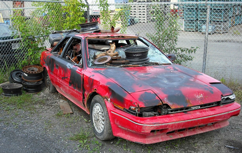 Car Wreck, Old, Rusty, Wreck, Car, Junk Yard, Junkyard